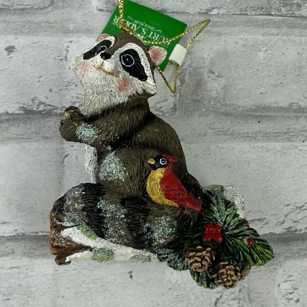 Kurt Adler Raccoon Woodland Animals Christmas Ornament Decor